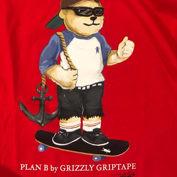Rare Plan B x Grizzly Ryan Sheckler Bear Skate Tee - Picture 3 of 5